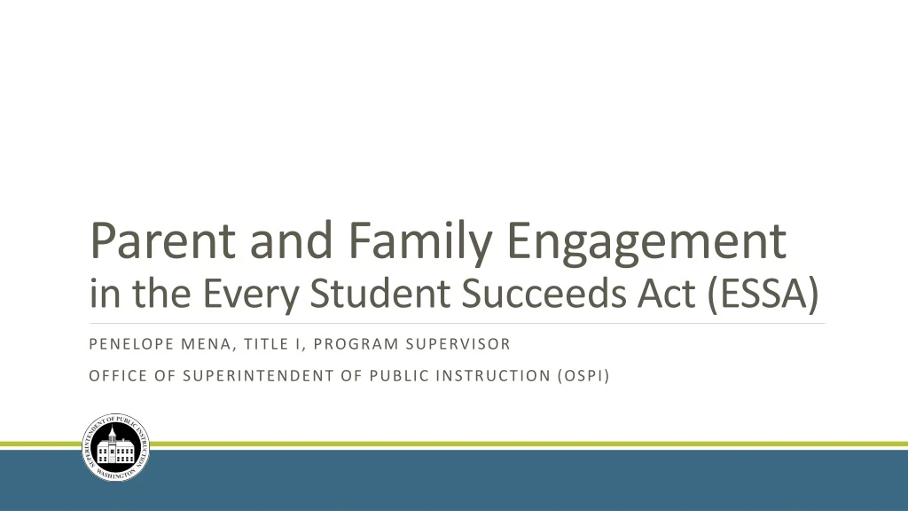 parent and family engagement in the every student succeeds act essa
