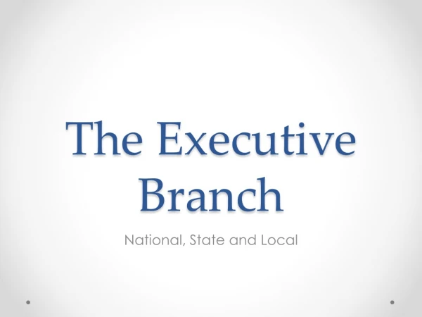 The Executive Branch