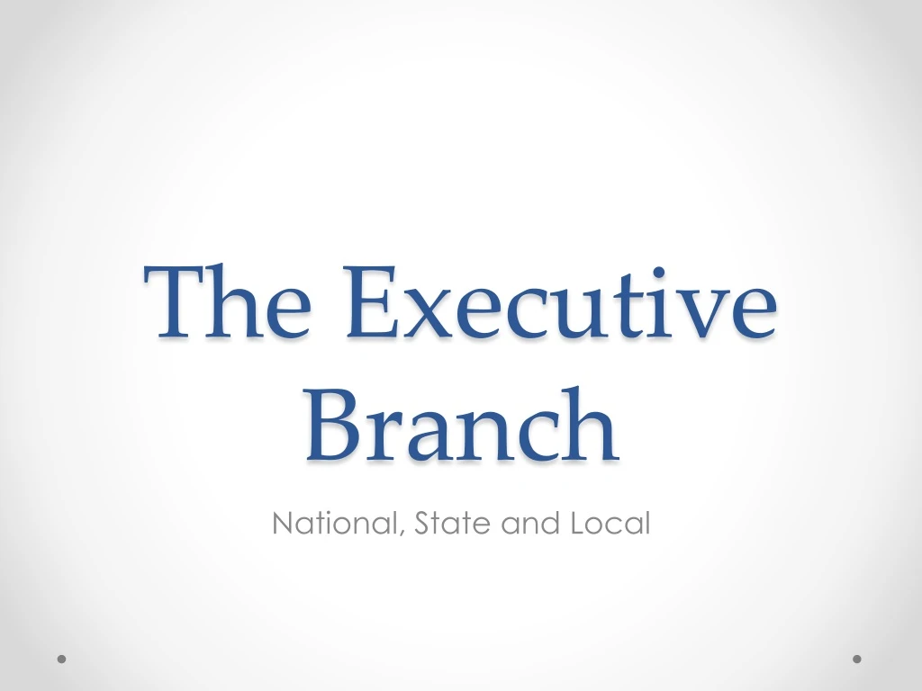 the executive branch