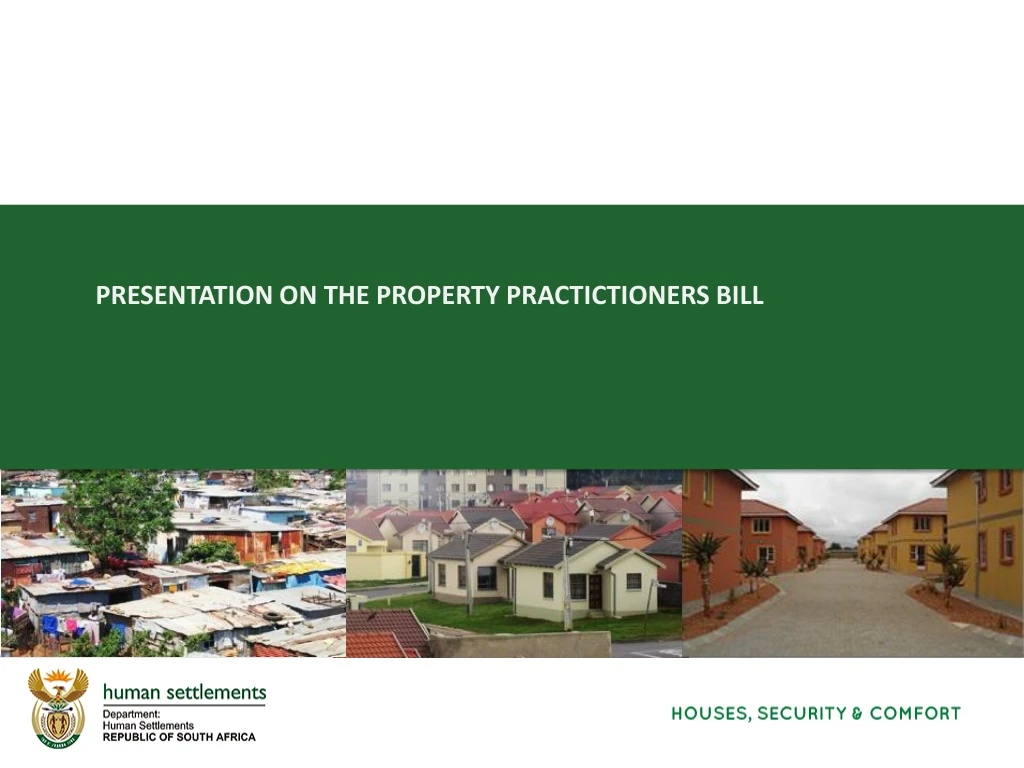 presentation on the property practictioners bill