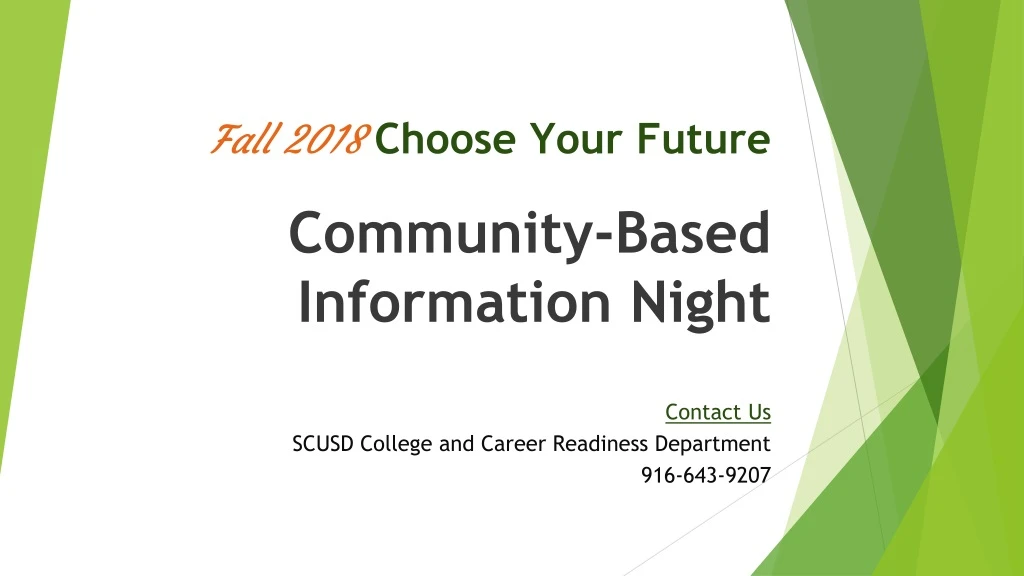 community based information night