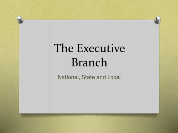 The Executive Branch