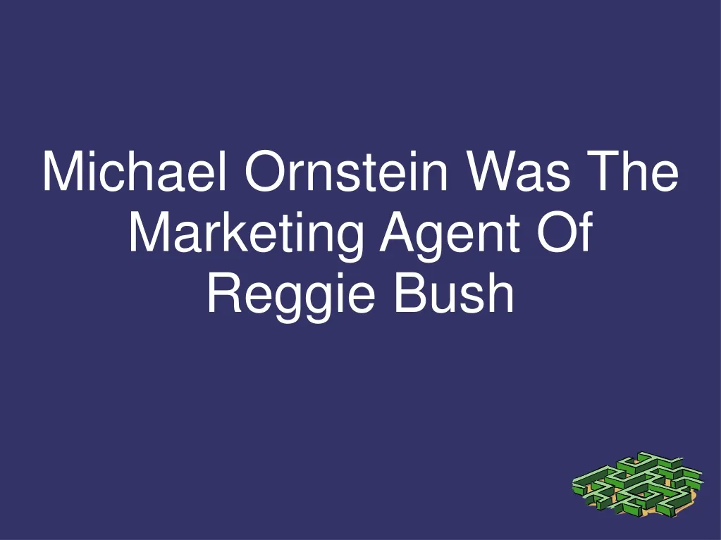 michael ornstein was the marketing agent