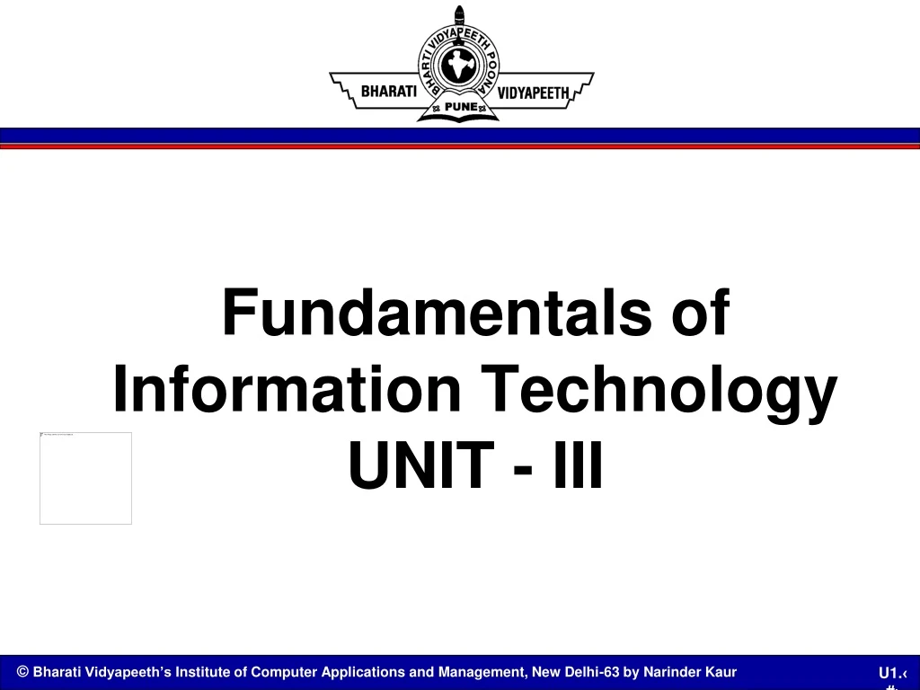 fundamentals of information technology unit iii