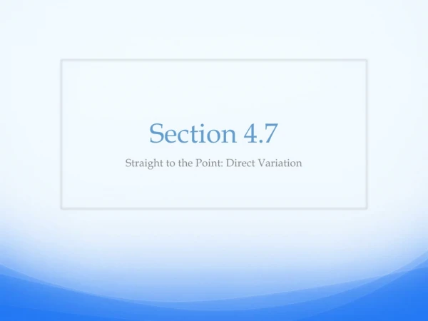 Section 4.7