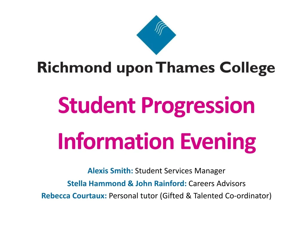 student progression information evening alexis