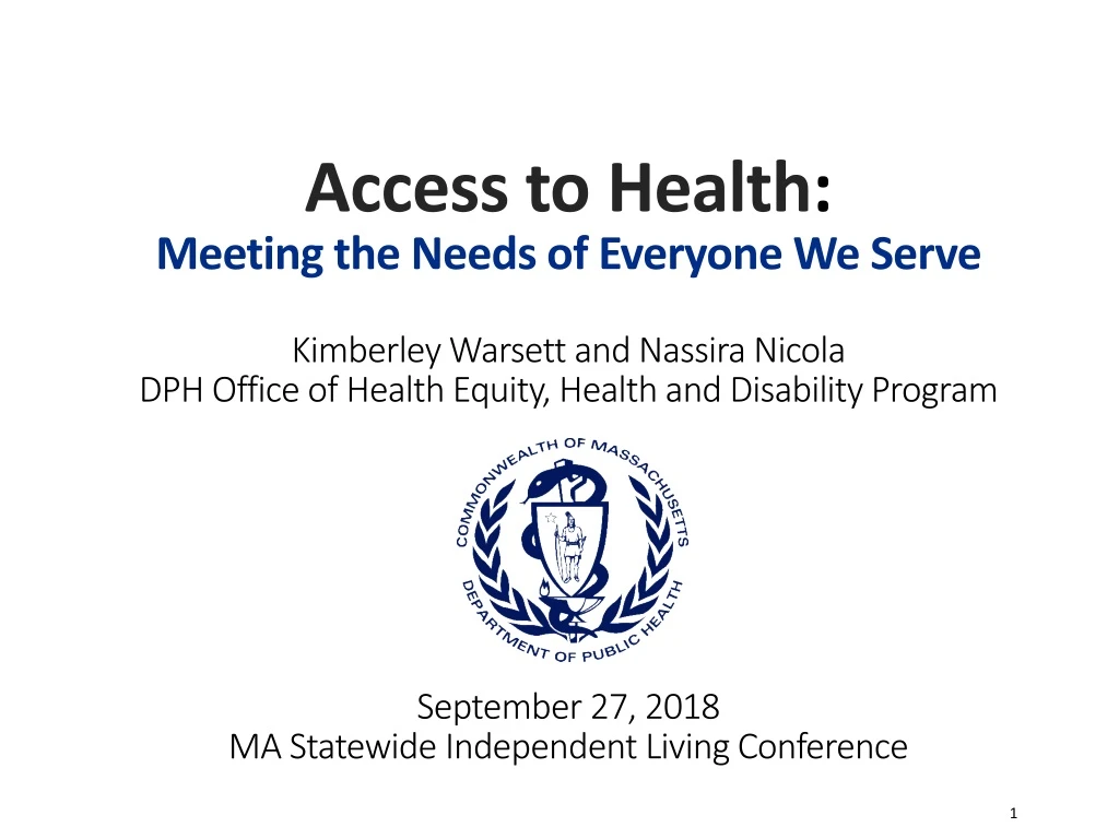 access to health meeting the needs of everyone