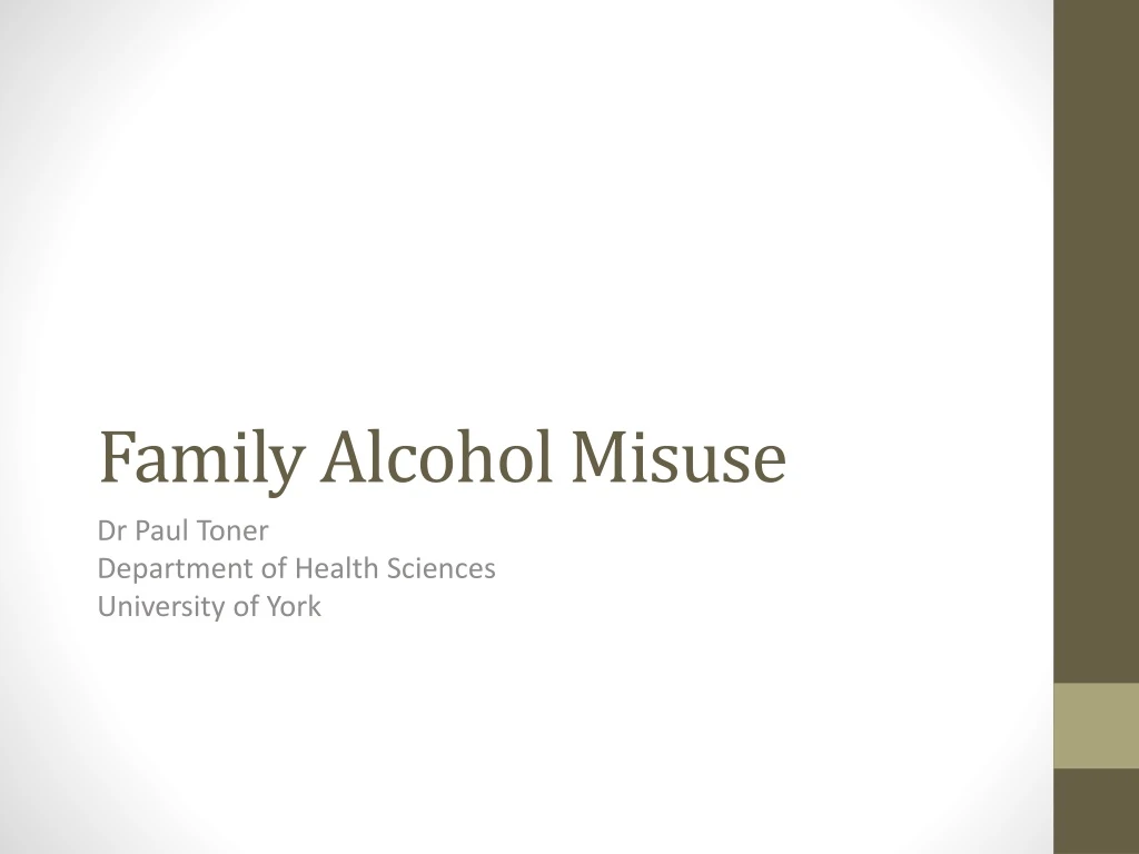 family alcohol misuse