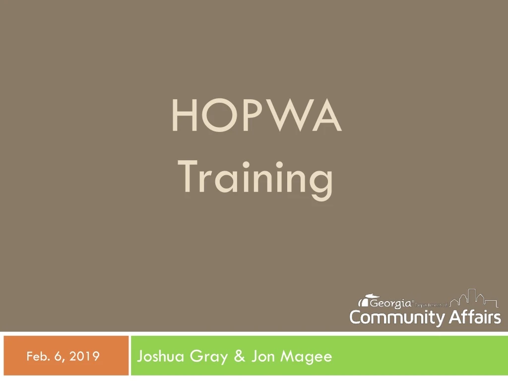 hopwa training