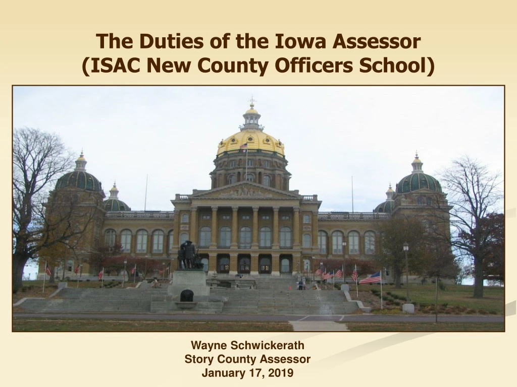 the duties of the iowa assessor isac new county