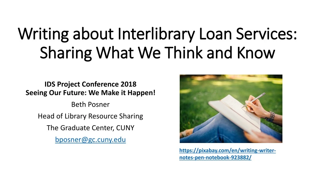 writing about interlibrary loan services sharing what we think and know