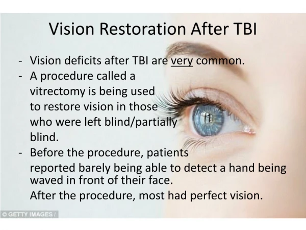 Vision Restoration After TBI