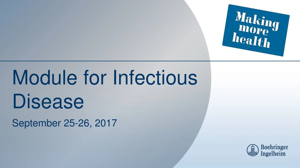 module for infectious disease