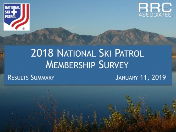 2018 National Ski Patrol Membership Survey