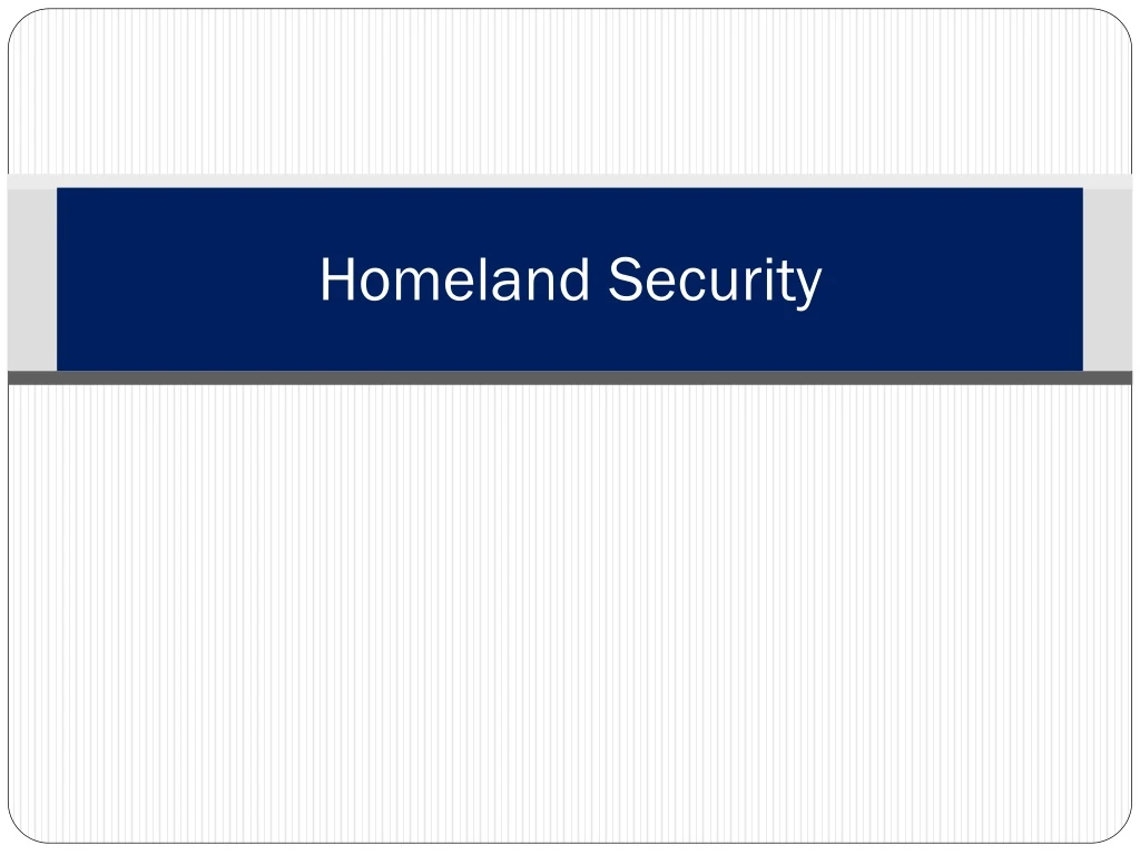 homeland security