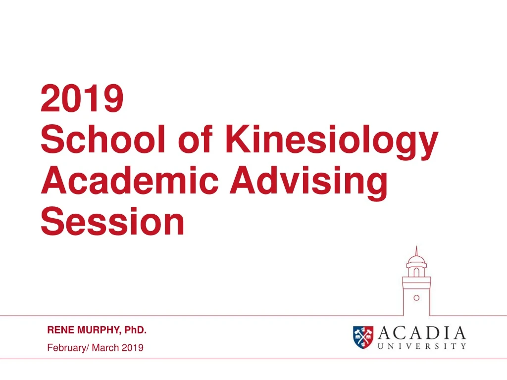 2019 school of kinesiology academic advising session