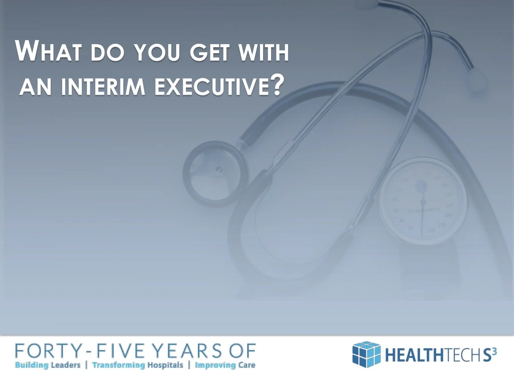 what do you get with an interim executive