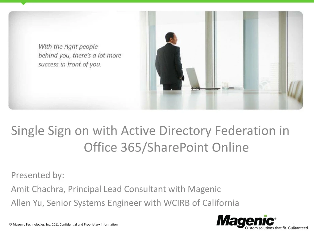 single sign on with active directory federation