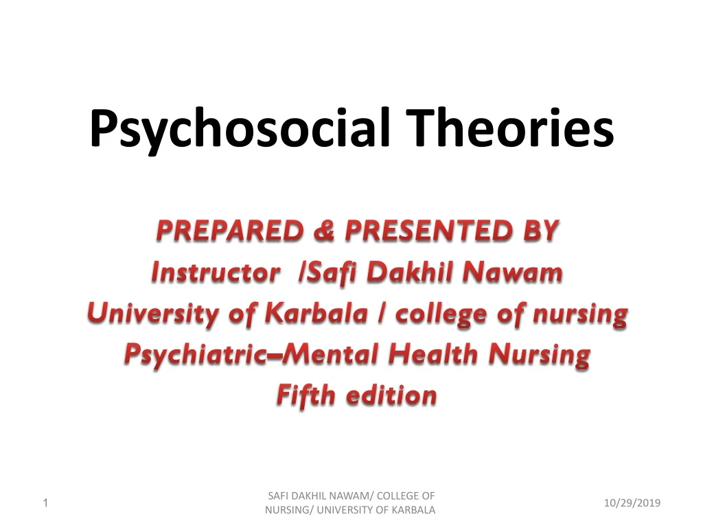 psychosocial theories