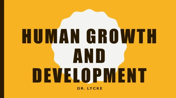 human Growth and Development