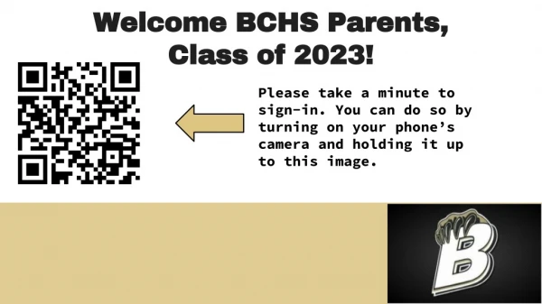 Welcome BCHS Parents, Class of 2023!