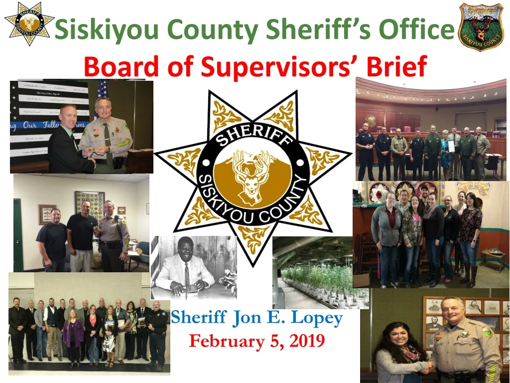 siskiyou county sheriff s office board of supervisors brief