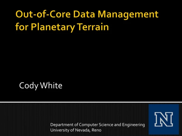 Out-of-Core Data Management for Planetary Terrain
