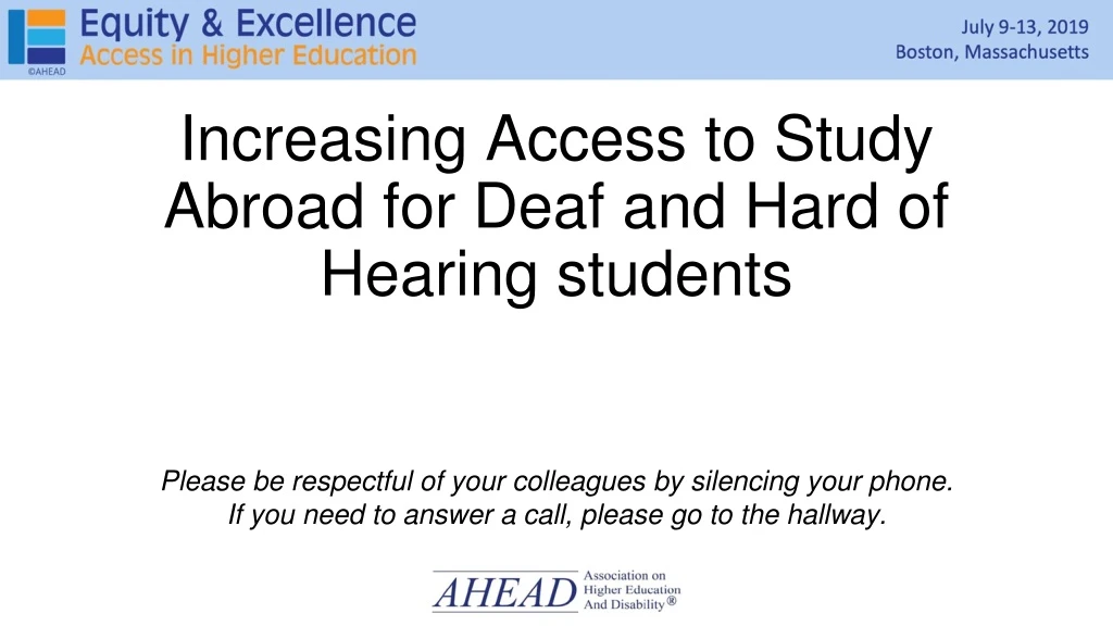 increasing access to study abroad for deaf and hard of hearing students