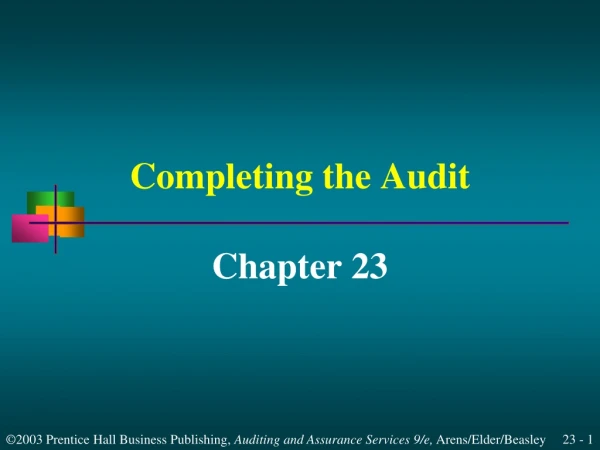 Completing the Audit