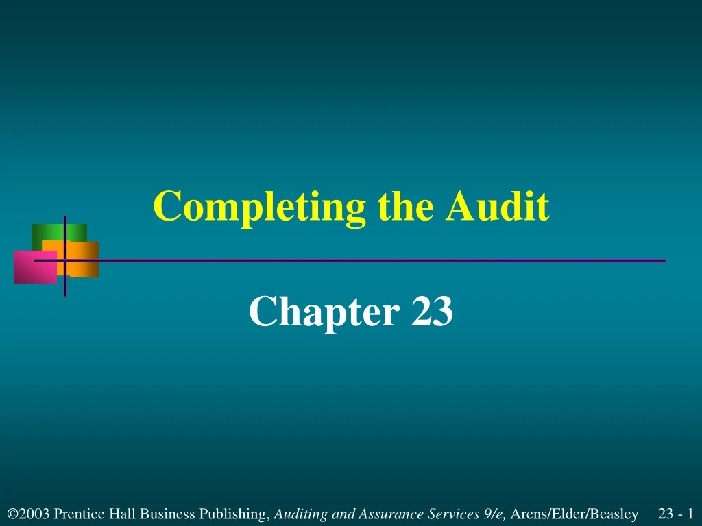 completing the audit