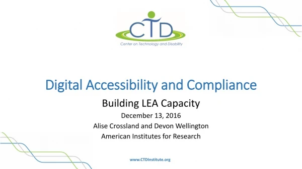 Digital Accessibility and Compliance