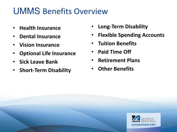 UMMS Benefits Overview