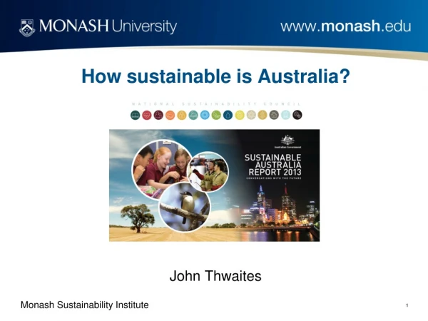 How sustainable is Australia?