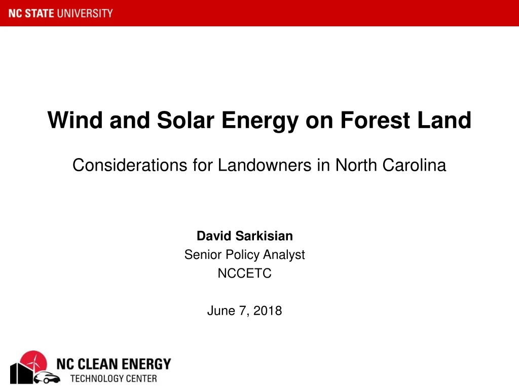 wind and solar energy on forest land considerations for landowners in north carolina