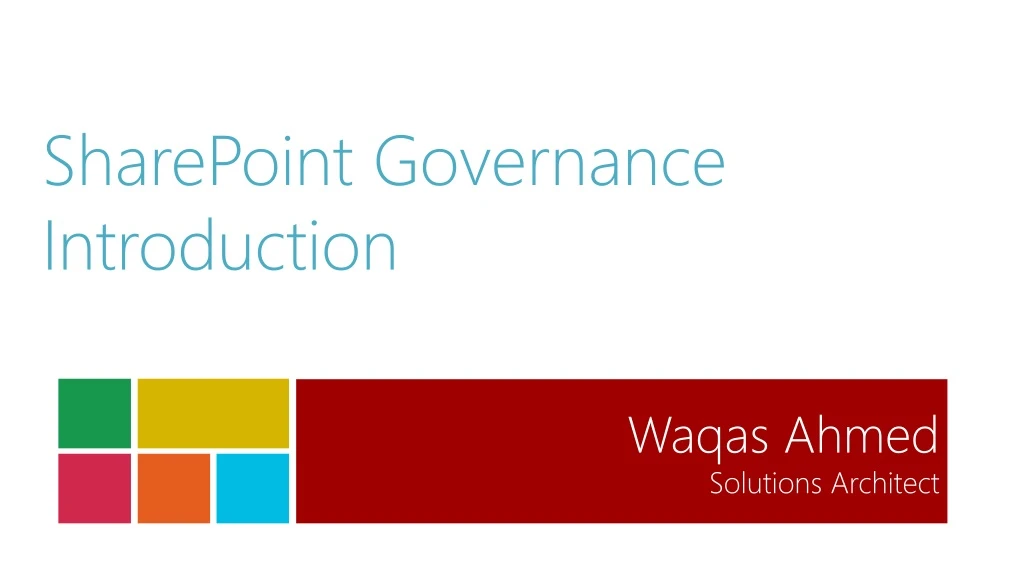 sharepoint governance introduction