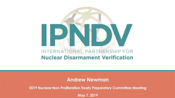 Andrew Newman 2019 Nuclear Non-Proliferation Treaty Preparatory Committee Meeting May 7, 2019