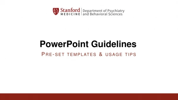 PowerPoint Guidelines