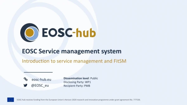 EOSC Service management system
