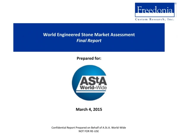 World Engineered Stone Market Assessment Final Report
