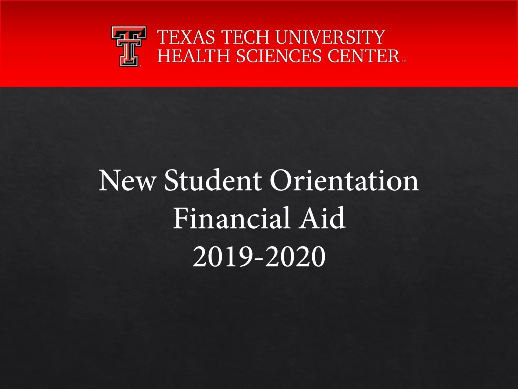 new student orientation financial aid 2019 2020