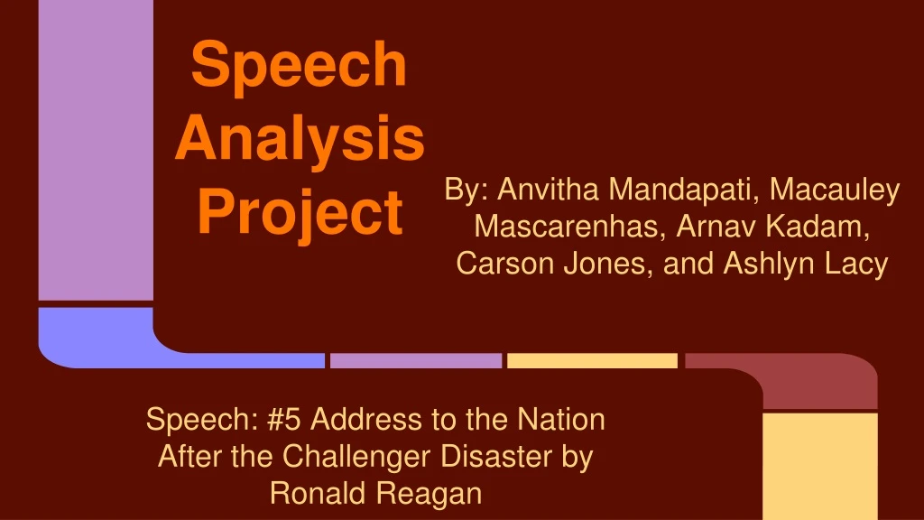 speech analysis project