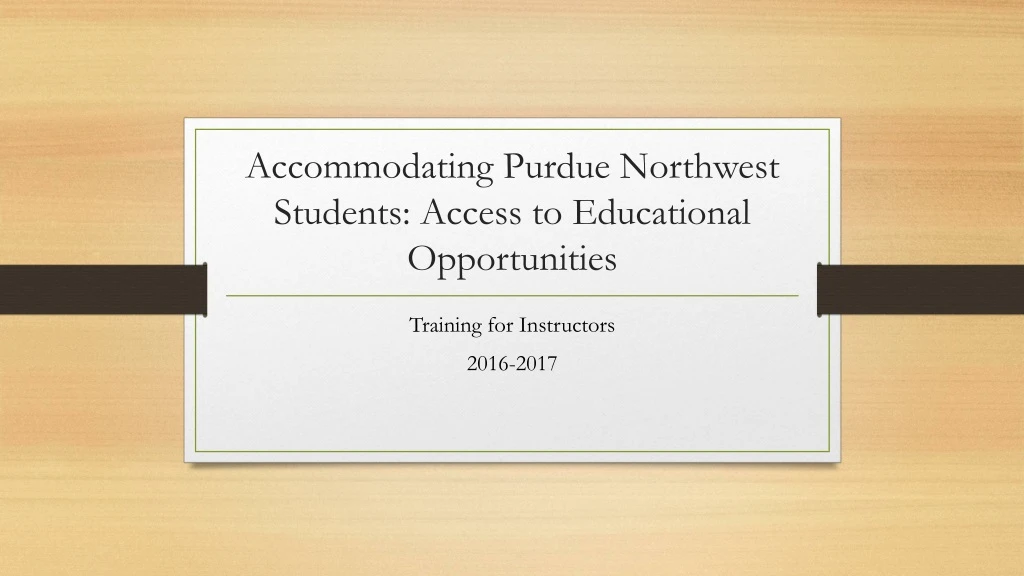 accommodating purdue northwest students access to educational opportunities