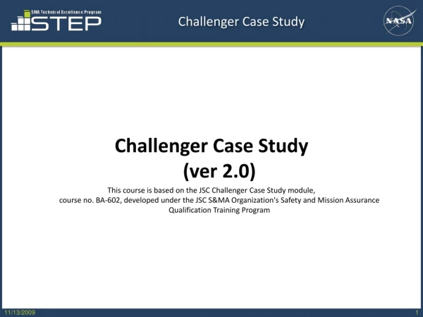Challenger Case Study ( ver 2.0)