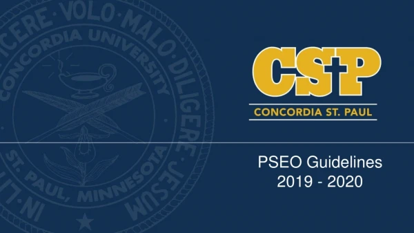 PSEO Guidelines 2019 - 2020