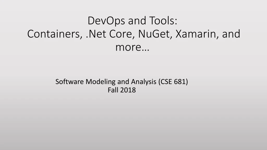 devops and tools containers net core nuget xamarin and more