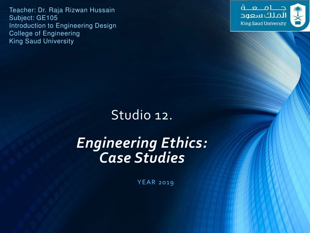 studio 12 engineering ethics case studies