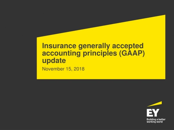 Insurance generally accepted accounting principles (GAAP) update