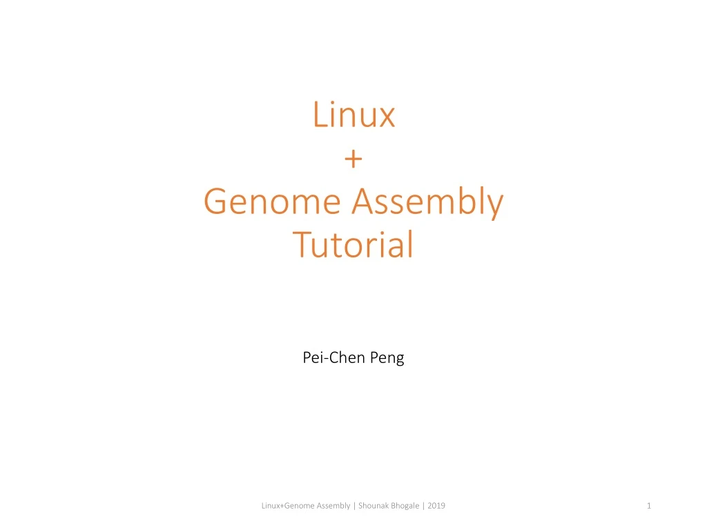 linux genome assembly tutorial