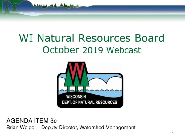WI Natural Resources Board October 2019 Webcast