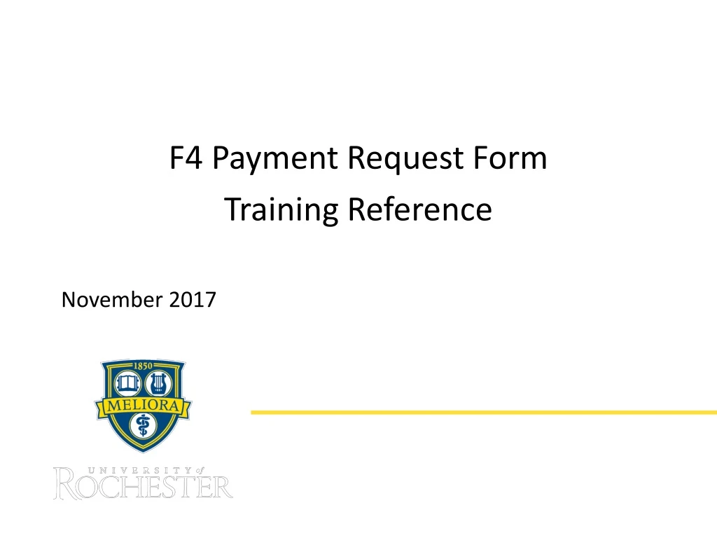 f4 payment request form training reference